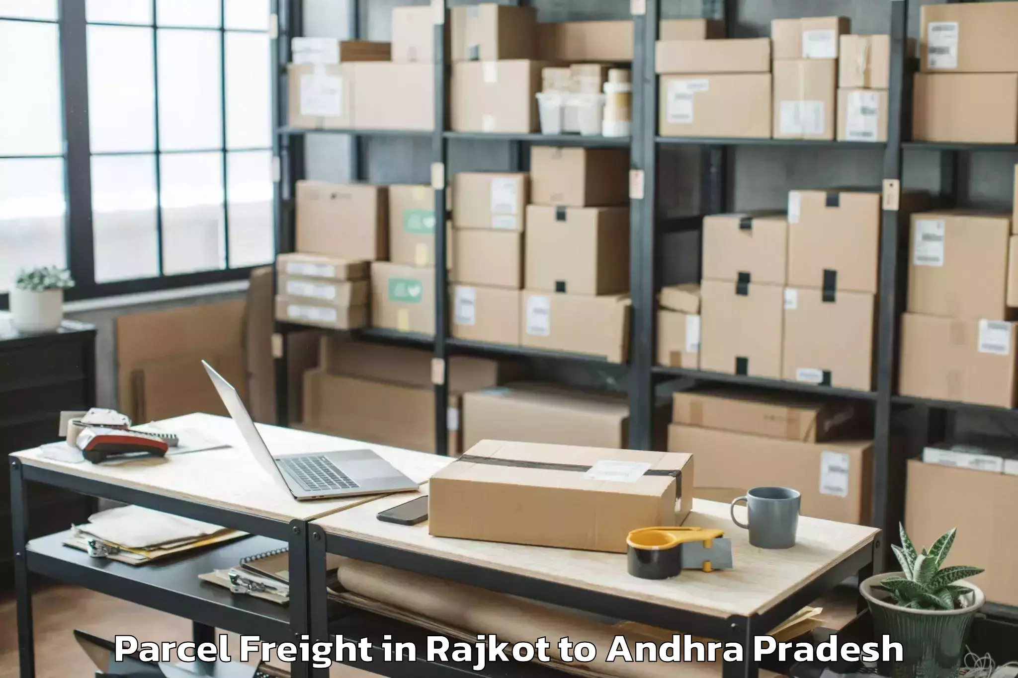 Hassle-Free Rajkot to Kalidindi Parcel Freight